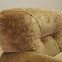 Armchair velvet brown 1970s 11