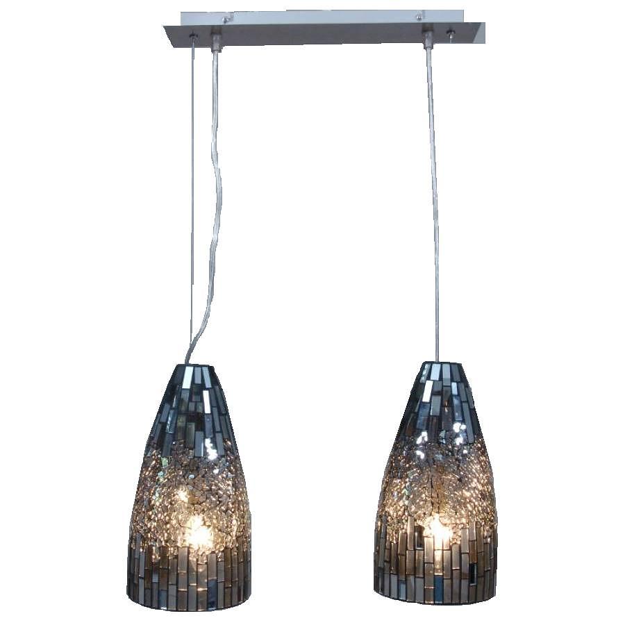 Glas-Pendelleuchte Metall Schwarz 0