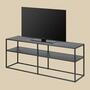 TV Lowboard Stahl Schwarz 1