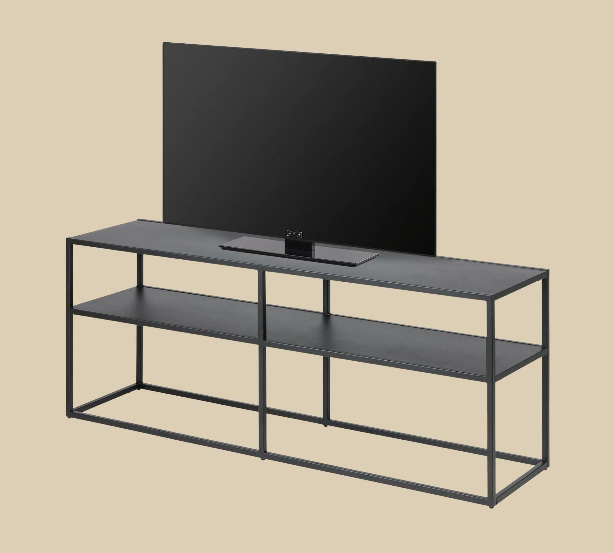TV Lowboard Stahl Schwarz 1