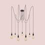 Pendant lamp 7-light aluminum black 1