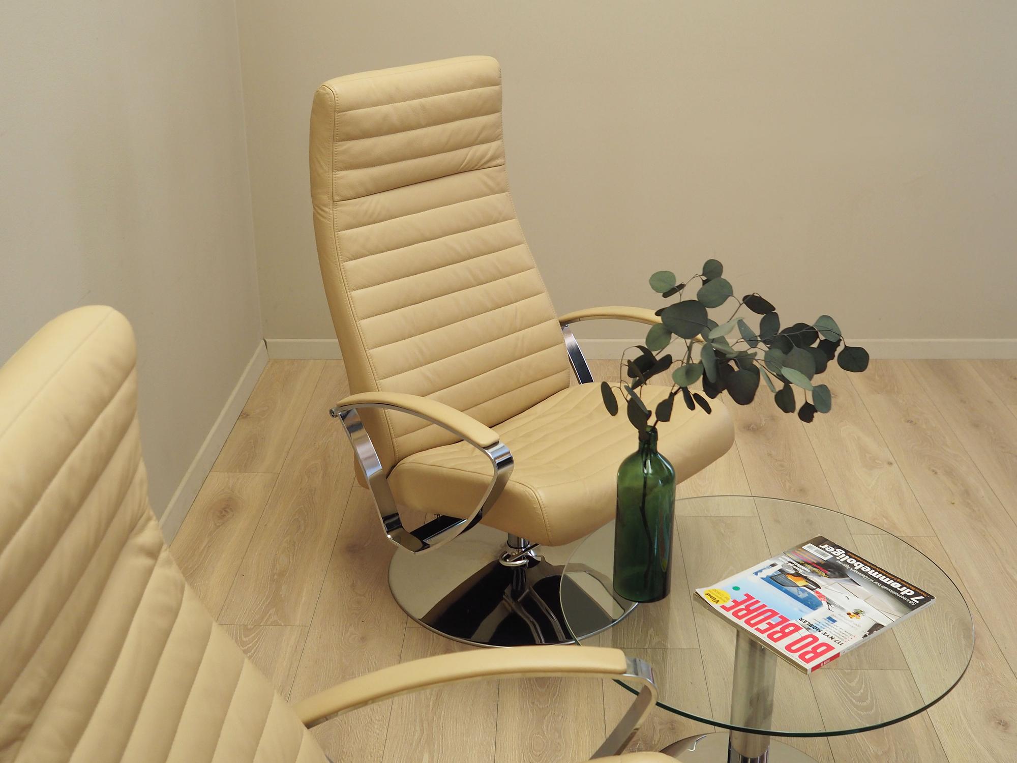 Armchair Leather Light Brown 1970s 2