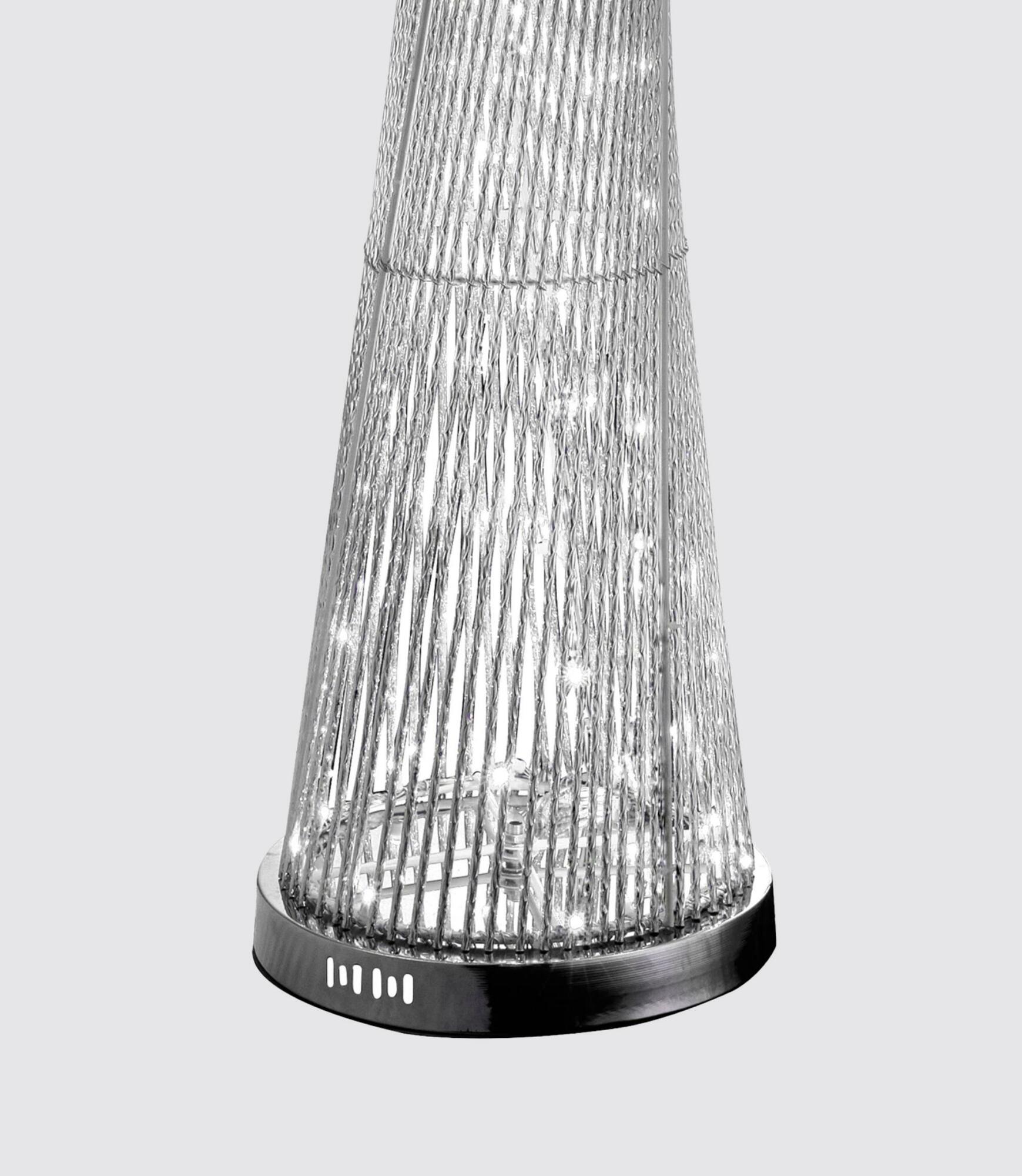 LED-Stehleuchte Aluminium 120-flammig Silber 2