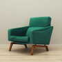 Vintage armchair velvet wood dark green 1970s 1