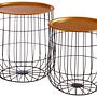 2x Hegem table tops wire baskets brass black 1