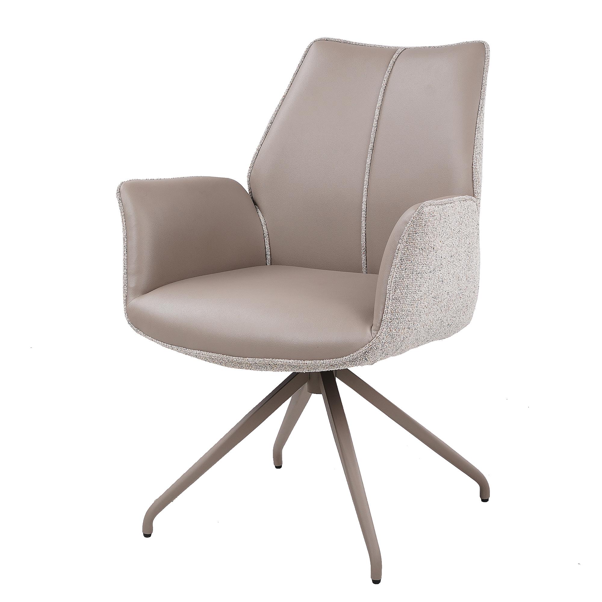 2x Armlehnenstuhl Kitono Grau Creme 1