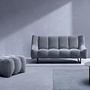 Nawabari Sofa 2-Sitzer Blend-Stoff Hellblau 5