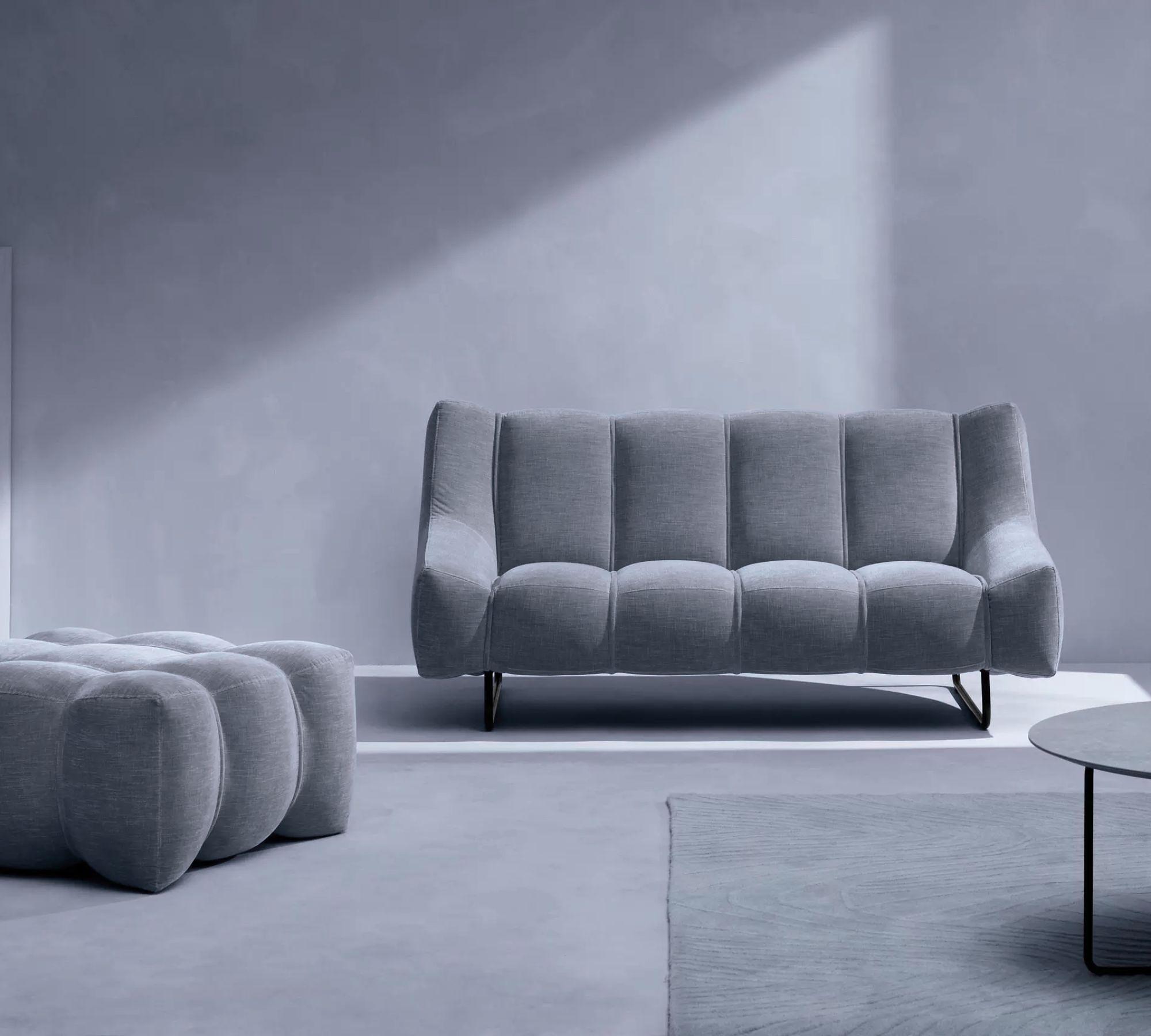 Nawabari Sofa 2-seater Blend fabric Light blue 5