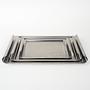 Set of 2 Stainless Steel Trays 1970s 2
