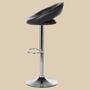 Bar stool faux leather black 2
