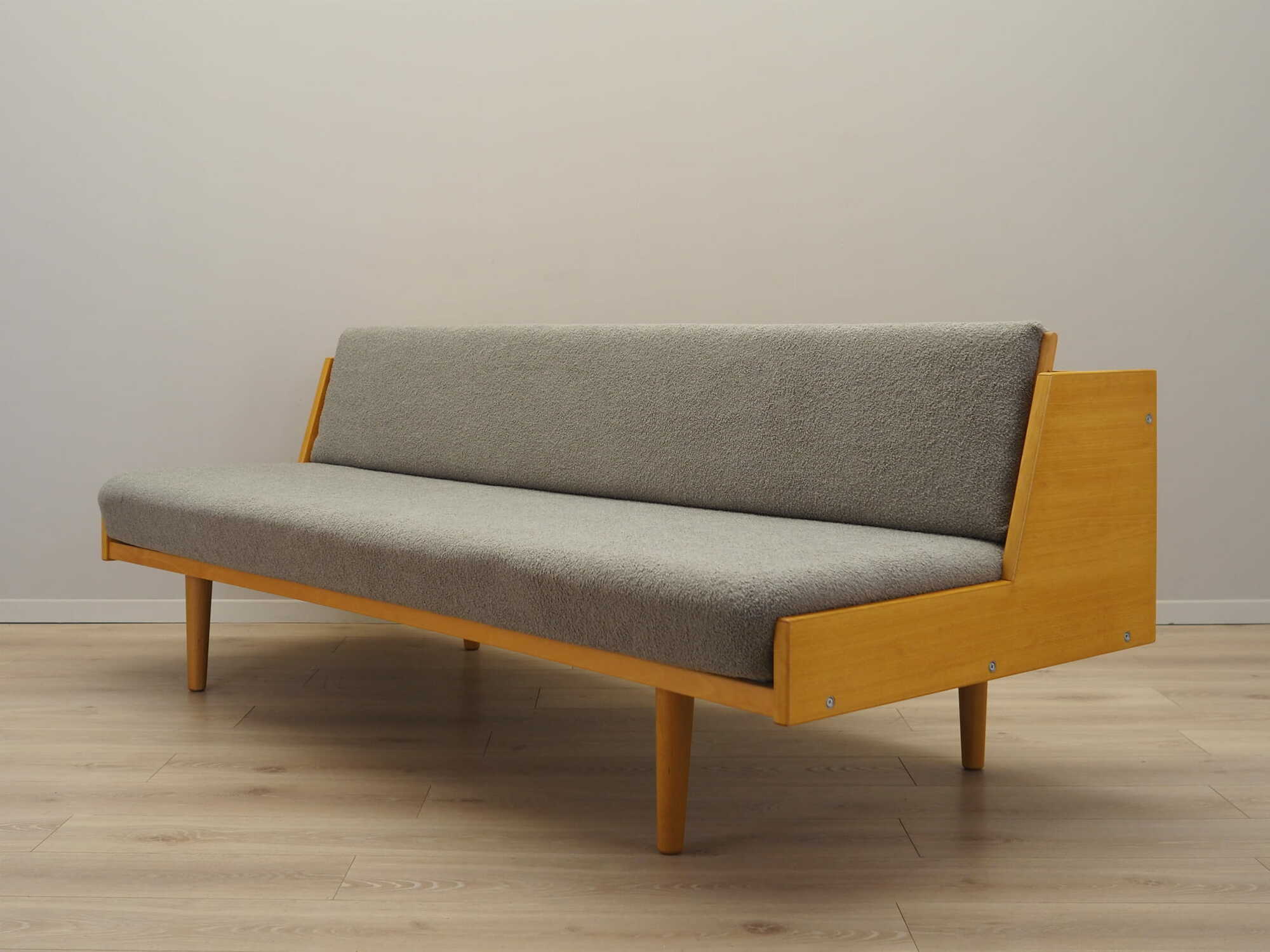 Sofa Textil Holz Grau 1960er Jahre 2