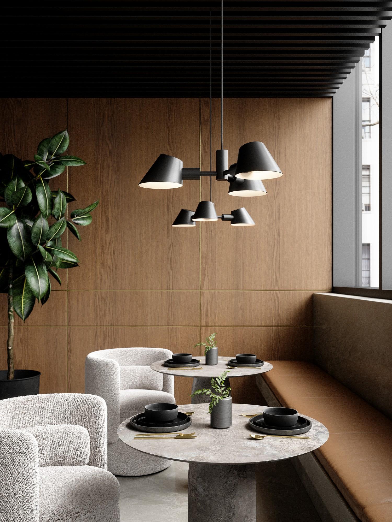 Stay 3-Spot Pendant Lamp Black 2