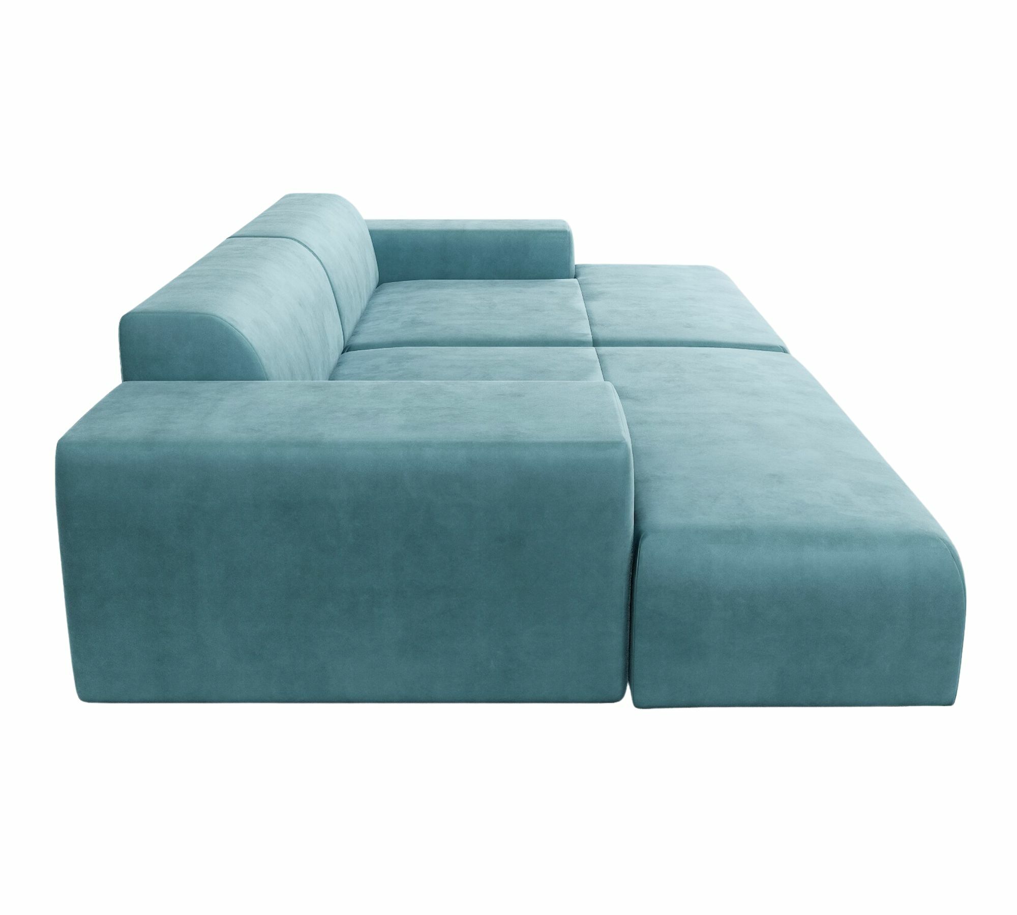 Pyllow 3-Sitzer Sofa Samt Pastellblau 3