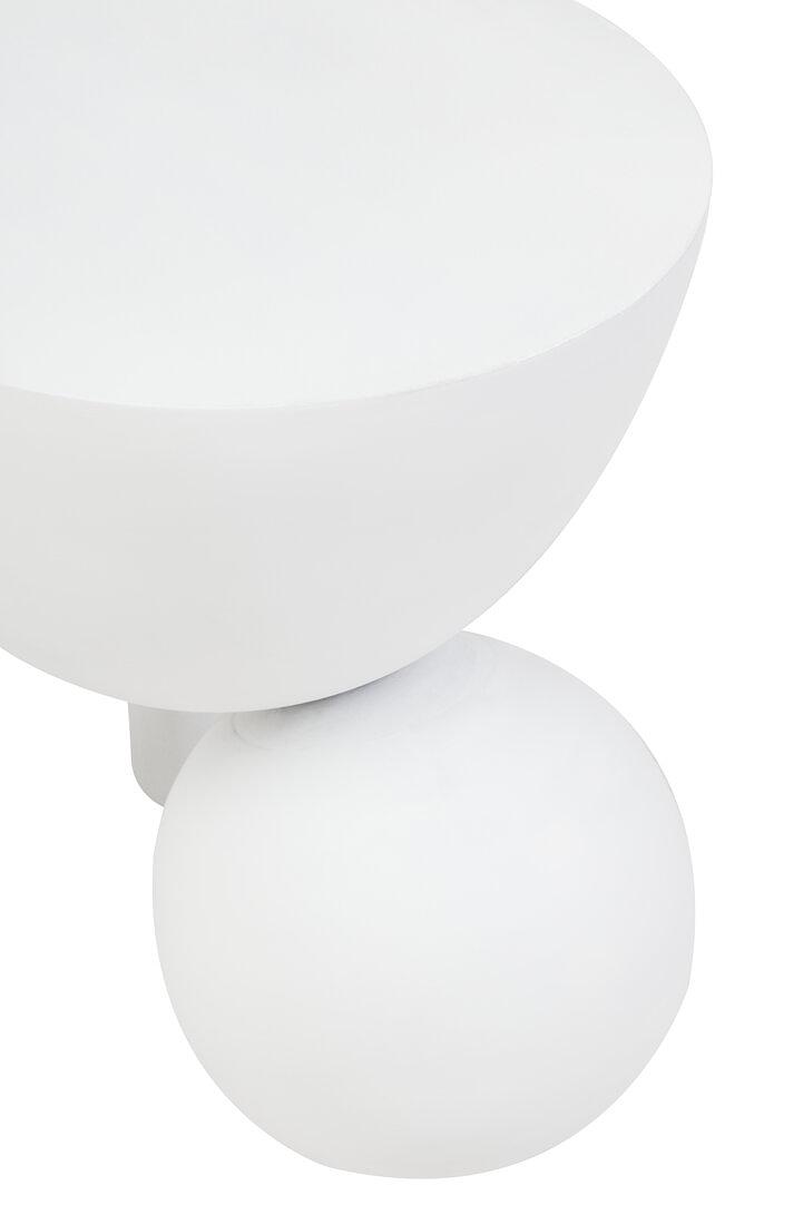 Walsa Mango Holz Kreis Säulen-Detail Beistelltisch Schwarz 6