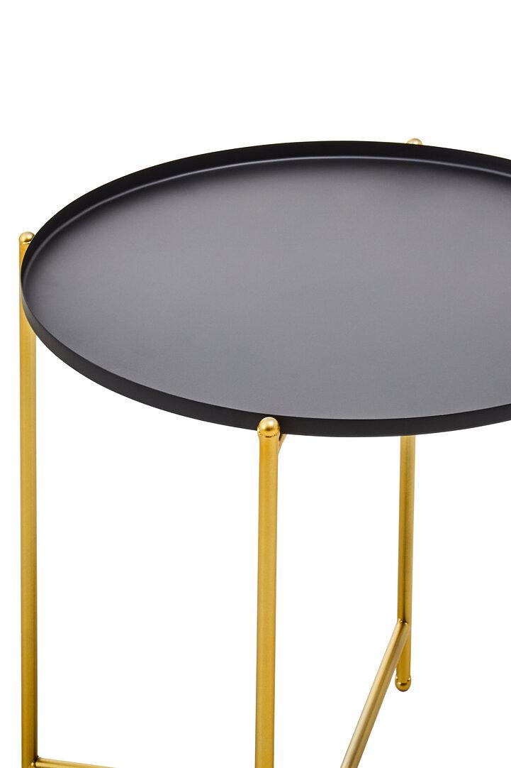 2x Avento Set aus zwei schwarz-goldenen Beistelltischen
 7