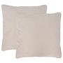 HUDSON XL Lounge Cushion Set of 2 Woven Fabric Beige 1