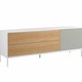 Sideboard Holz Metall Weiß 3