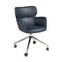 4110 Sedia da ufficio Girevole Ecopelle Acciaio inox Blu 0