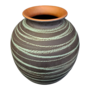 Vintage Vase Keramik Braun Grün 0