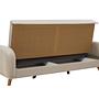Hera Sofa Bed 3-seater Wood Veneer Cream 7