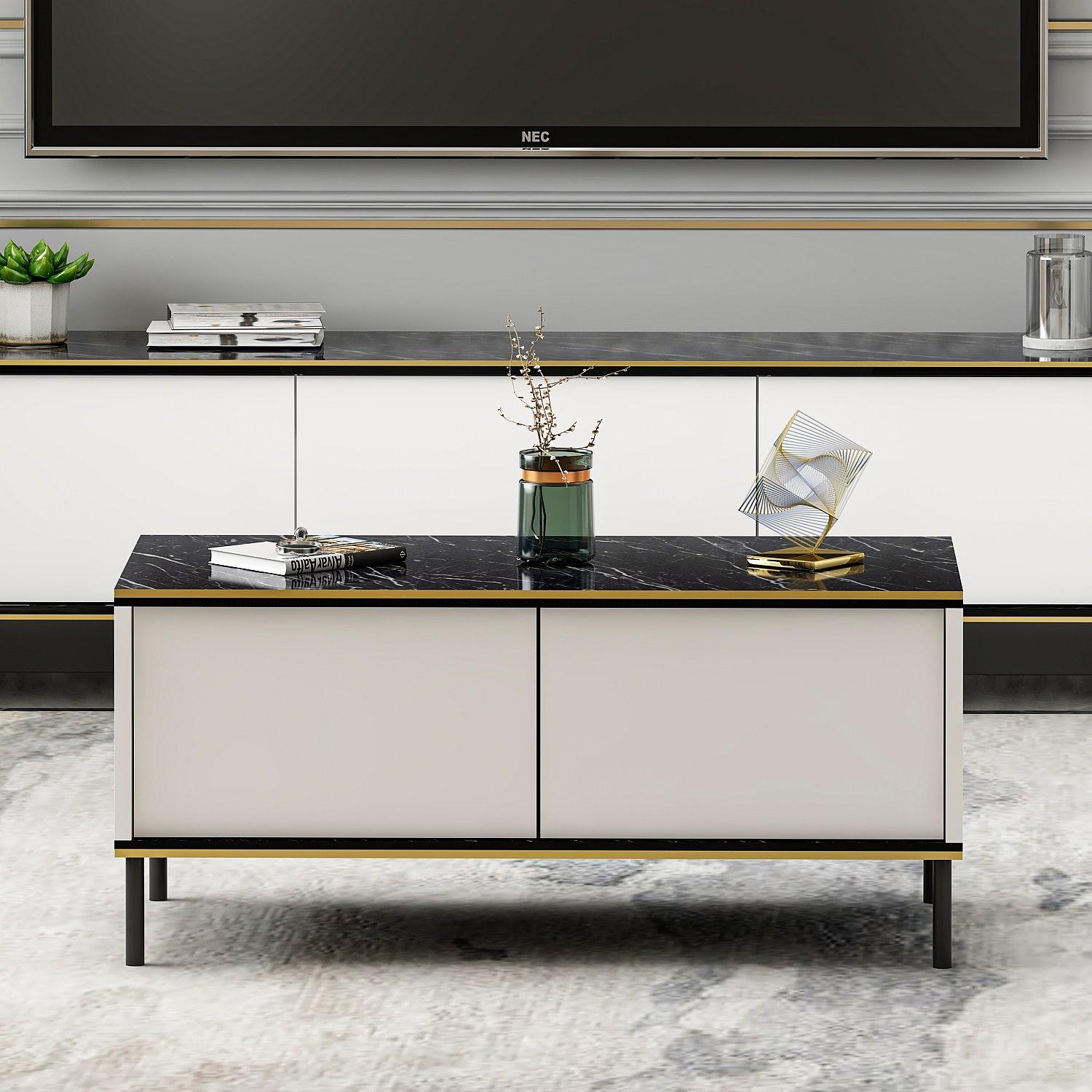 Imaj Couchtisch Holzfurnier Weiß 8