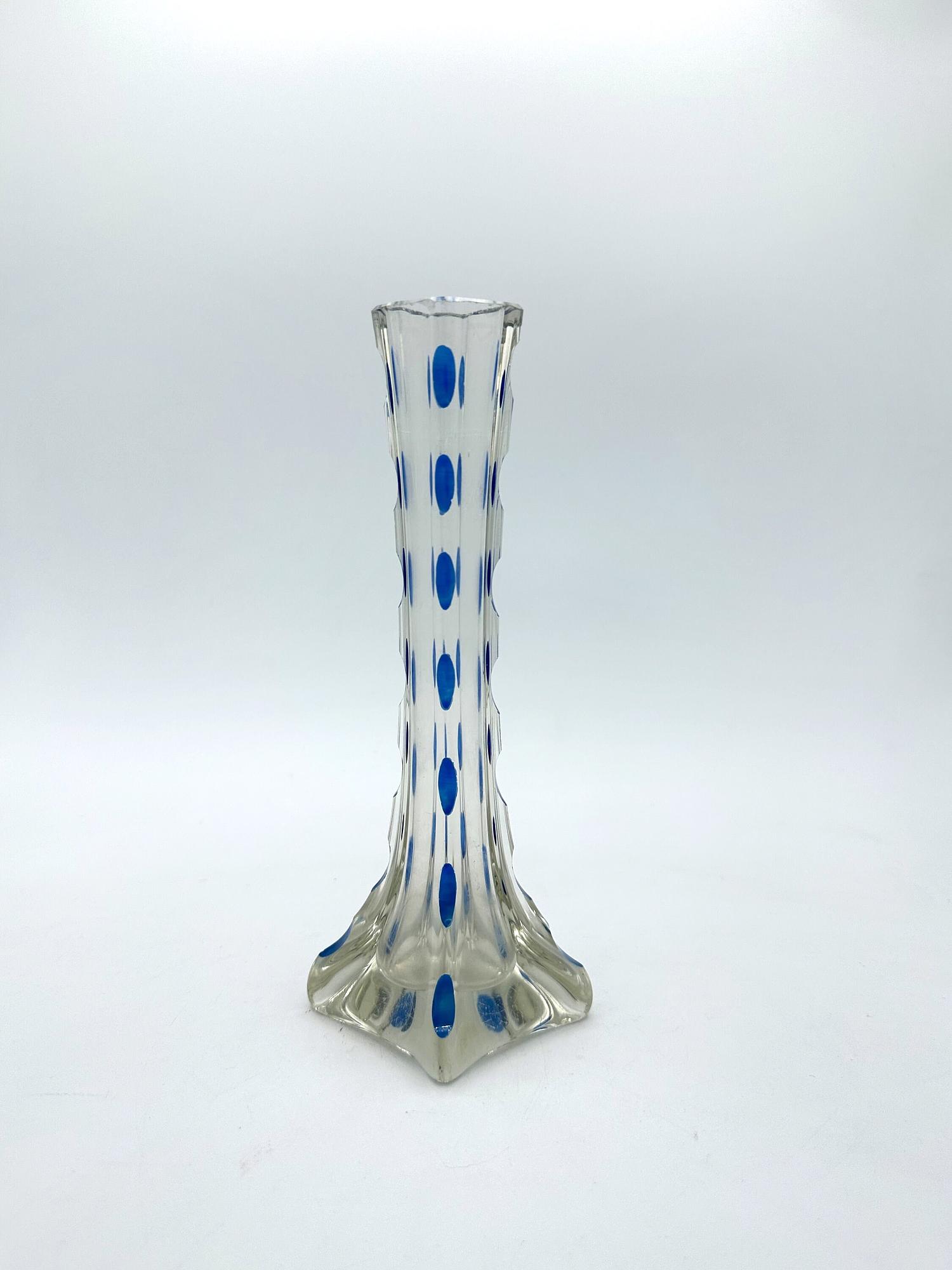 Vintage Art Deco Blumenvase Kristall 4