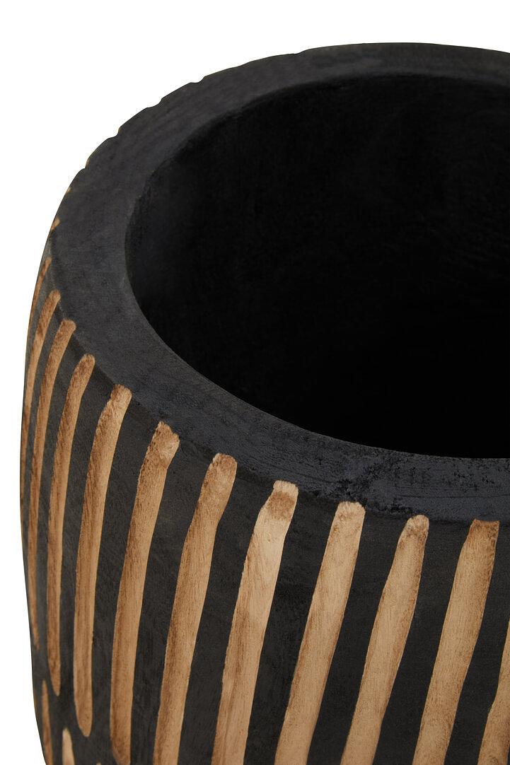 Arlo Große Natur und Schwarze Holzvase
 3