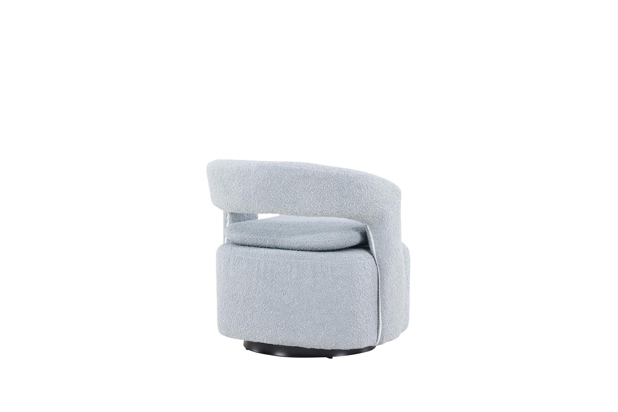 Laurel Einzelsessel Schwarz Hellblau 7