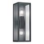 Garonne Wall Lamp 2-Light Clear Glass Aluminum Gray 0