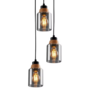 Barbito Pendant Lamp Aluminum Oak Black 0