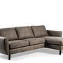 Sofa 3-Sitzer Chaiselongue Links Rechts Braun 3