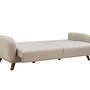 Hera Sofa Bed 3-seater Wood Veneer Cream 9