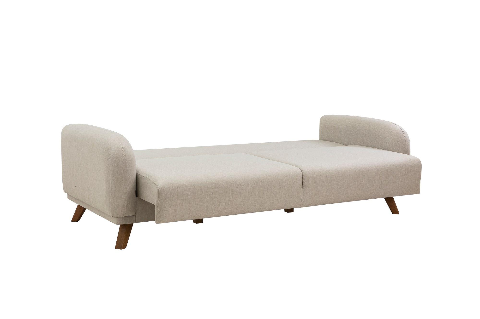 Hera Sofa Bed 3-seater Wood Veneer Cream 9