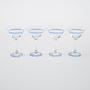 4x Martini Glasses Blue 2