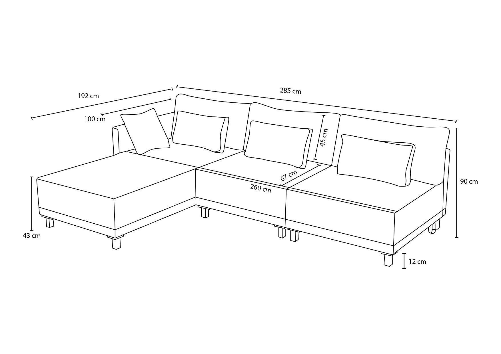 Matris Left Eckschlafsofa Grau 6