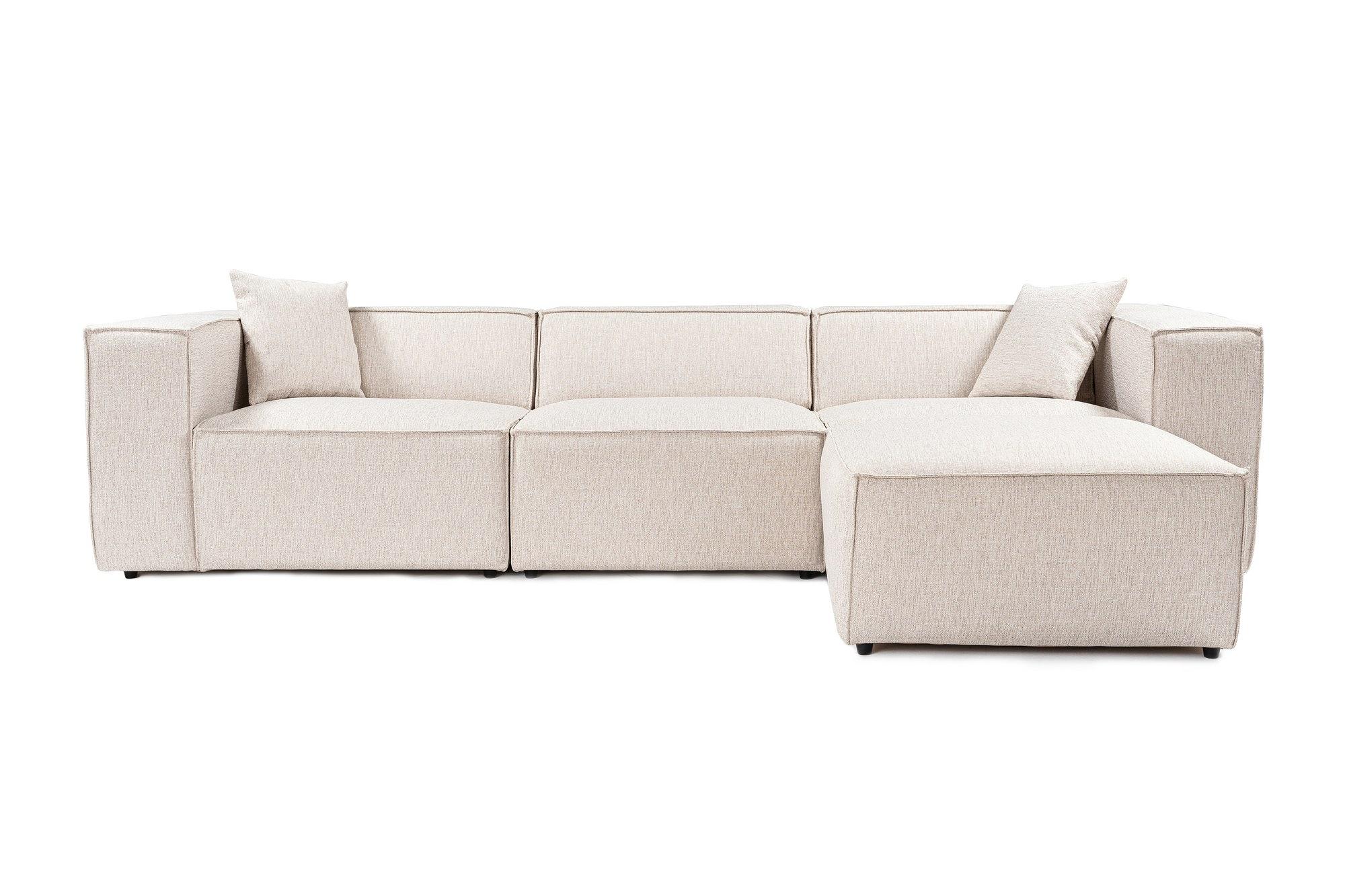 Lora Corner Sofa Light Brown 3