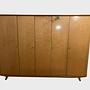 Vintage Kleiderschrank Holz Braun 1