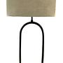 Viereckiger Lampenschirm Textil Grau 2