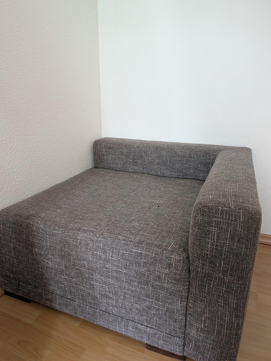 Set of 4 Modular Sofa Grey and Ottoman 3