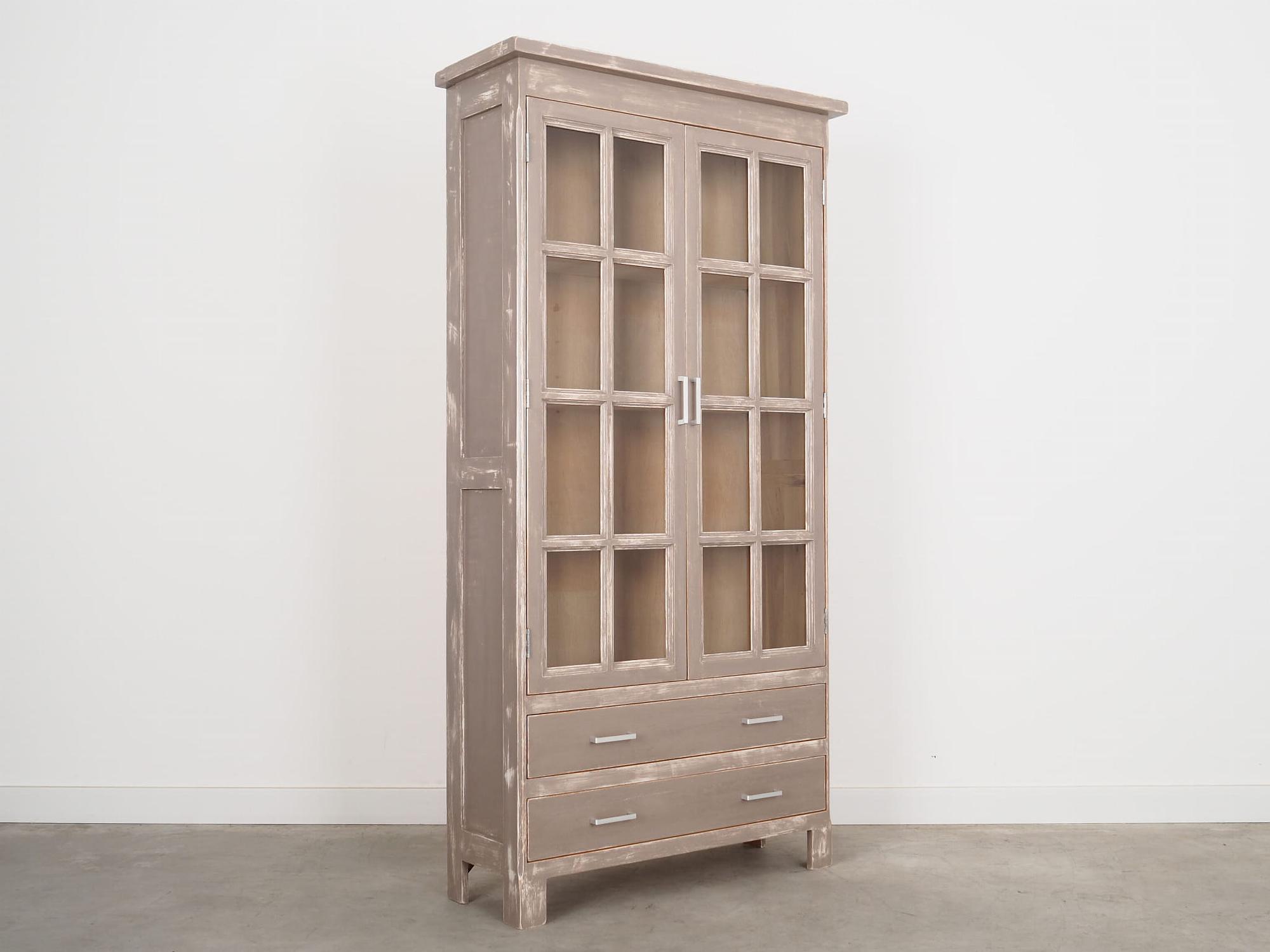 Display cabinet Oak 1980s 5