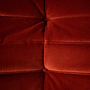 Togo Armchair and Ottoman Set Cord Amber Orange 4