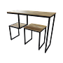 Step Schreibtisch mit Hocker Mangoholz Metall 2