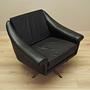 Drehsessel Leder Schwarz 1960er Jahre 10