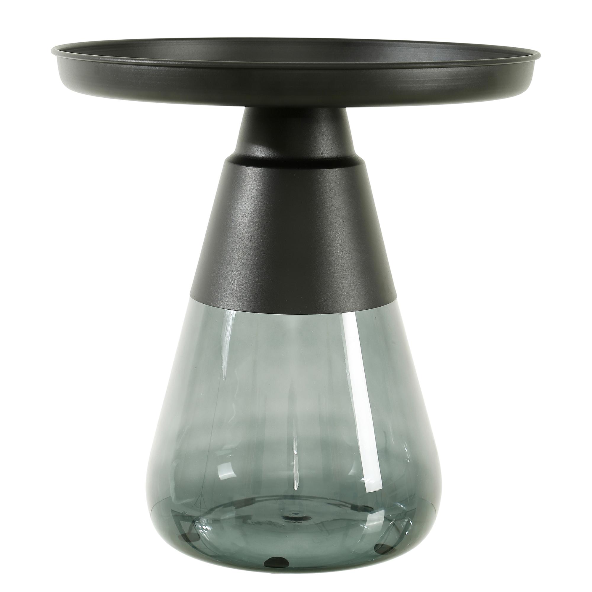 Caviatta Couchtisch Glas Metall Graugrün 0