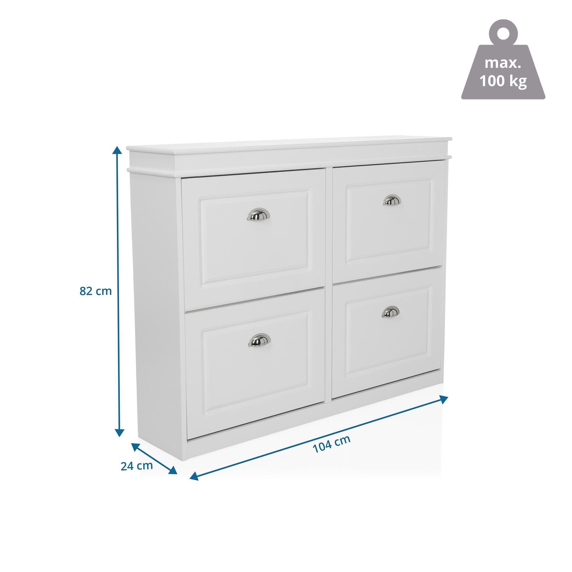 ESTHA 4 Shoe cabinet White 5