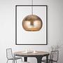 Fabricia 200 Pendelleuchte Eisen Gold 1