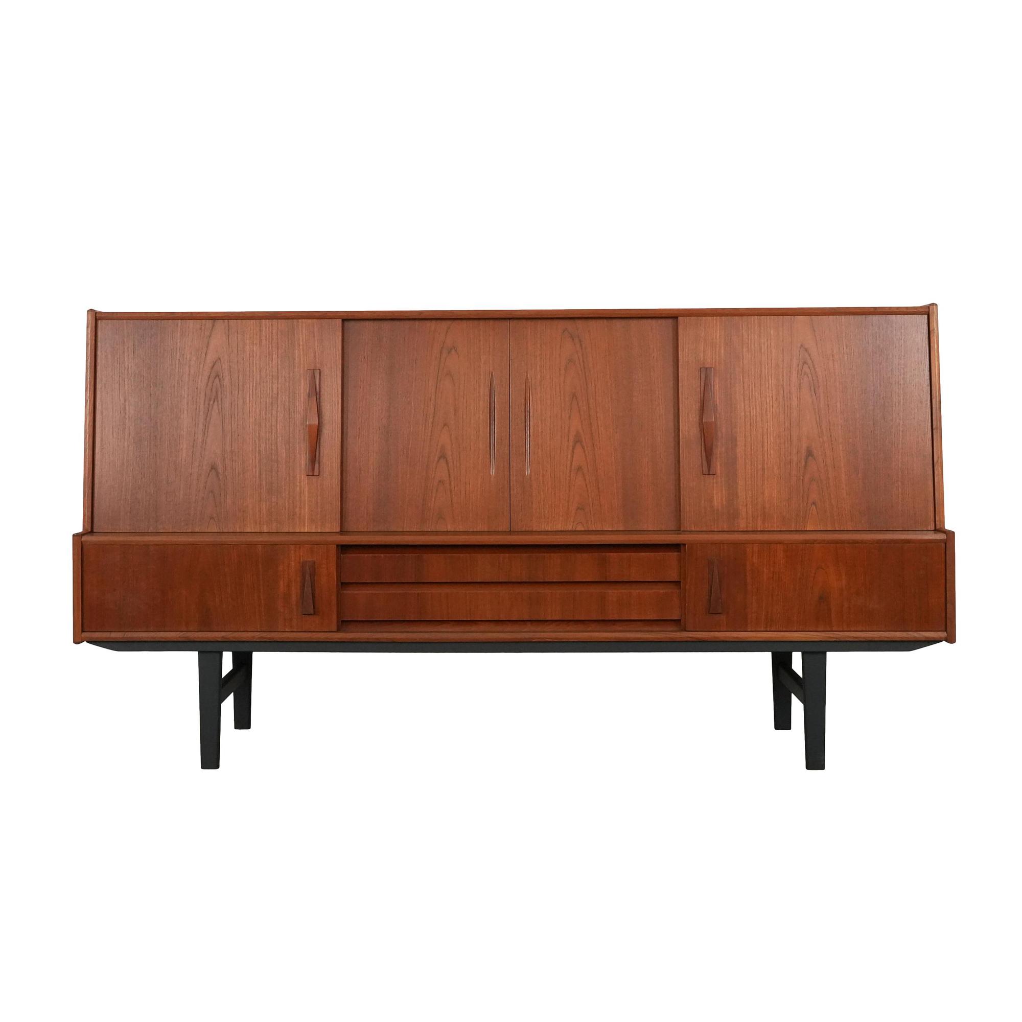 Highboard Teak wood 1970s 0