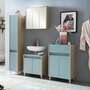 Unterschrank Holz Blau 0