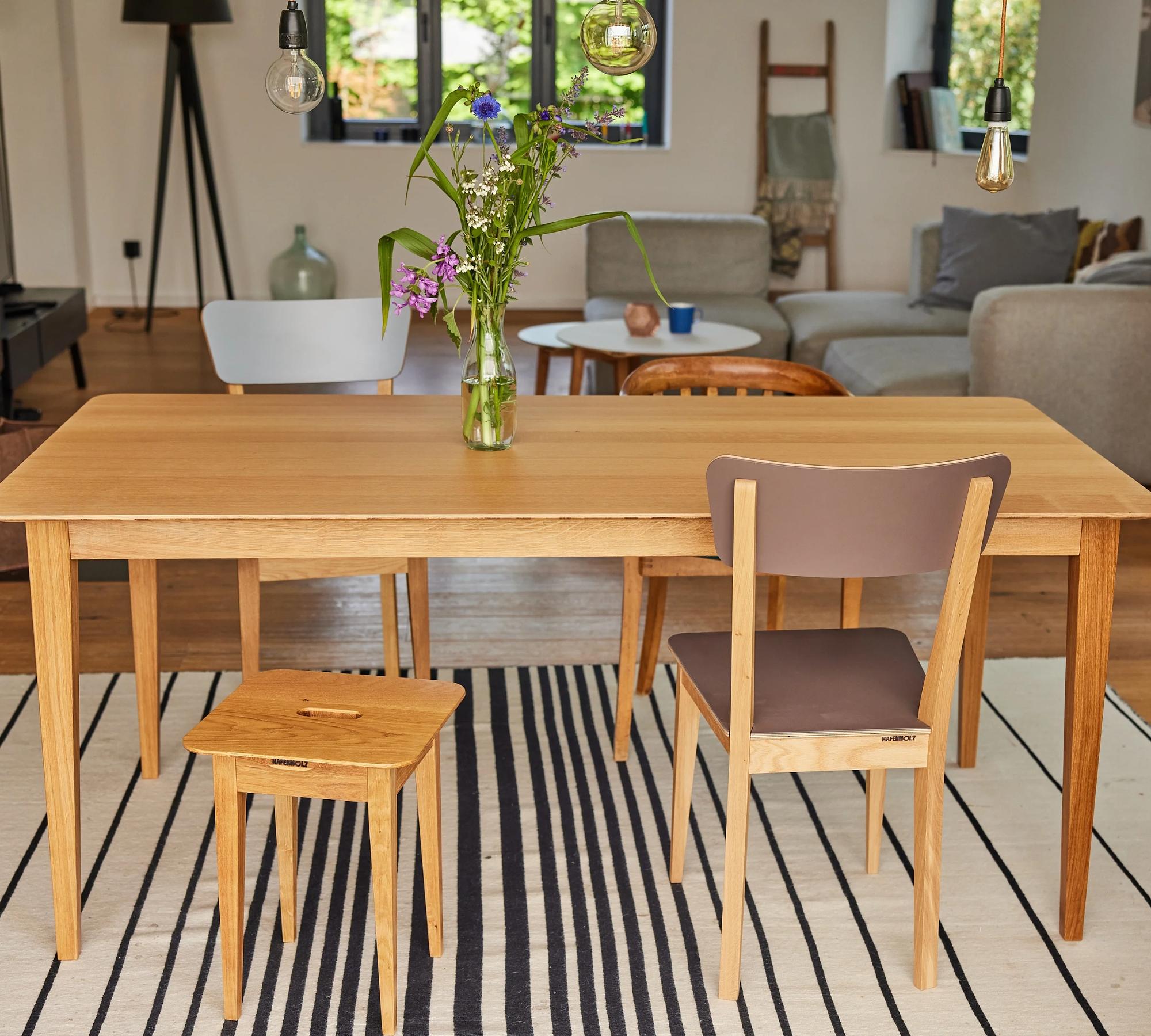 Beluga Table Solid Wood Brown 7