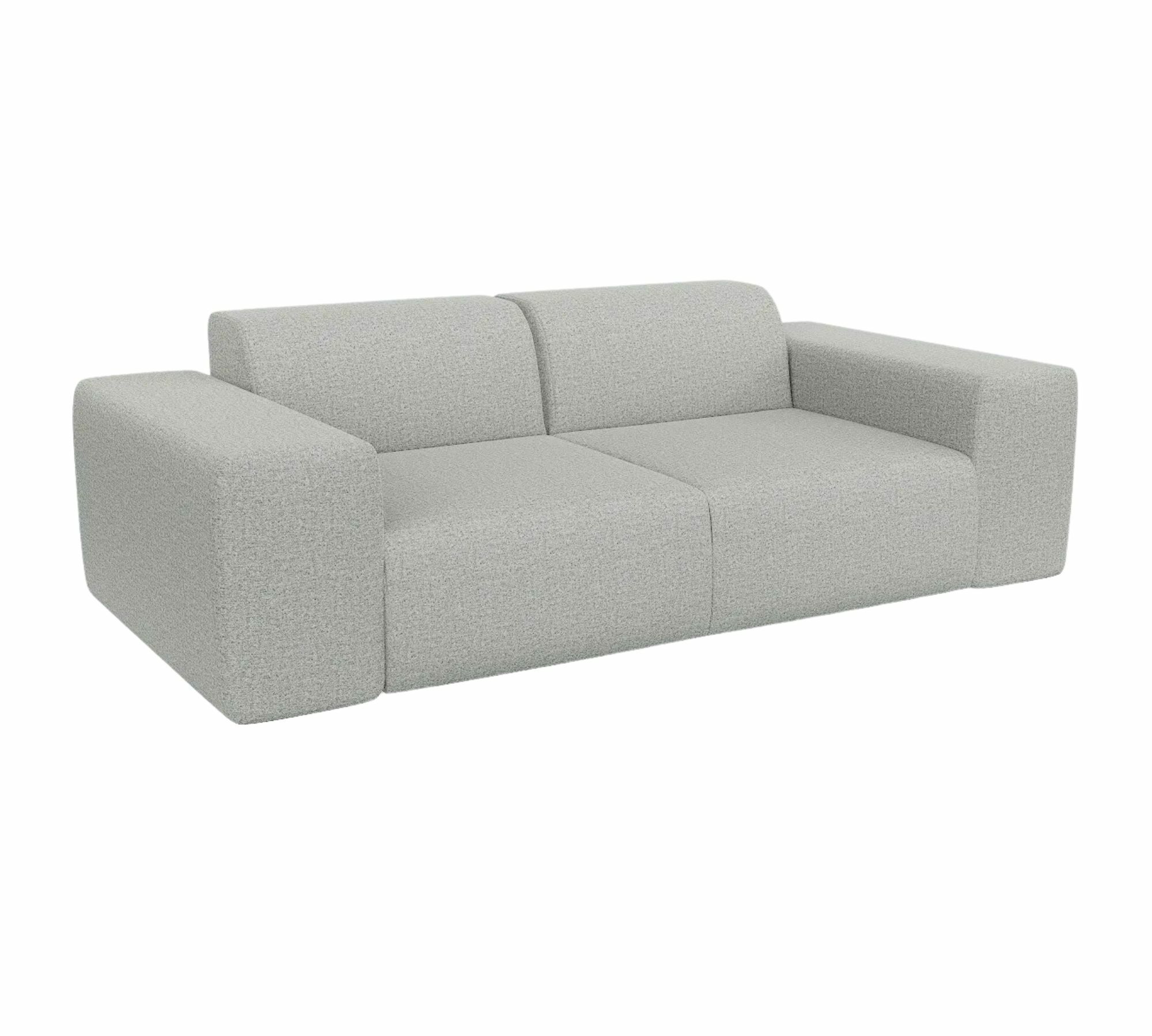 Pyllow Sofa 2-Sitzer Kiesgrau meliert 100% natürliche Wolle 0